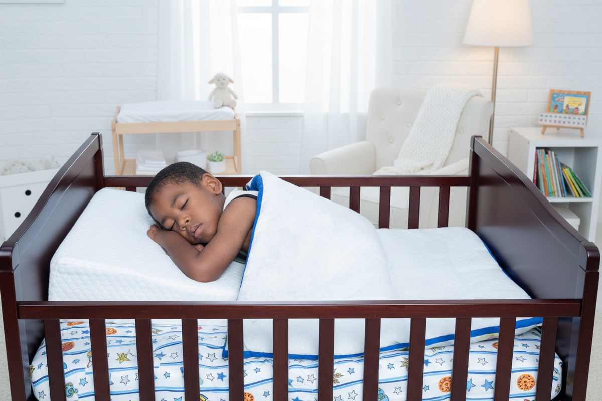 Wide Banner - Child Sleeping on Wedge Cushion